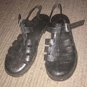 Glitter jelly shoes
